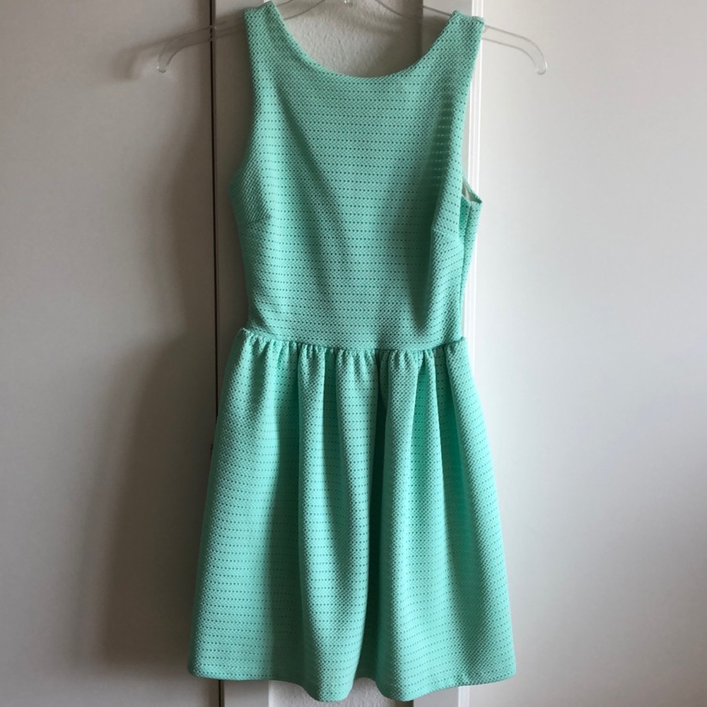 Low Back Teal Dress
